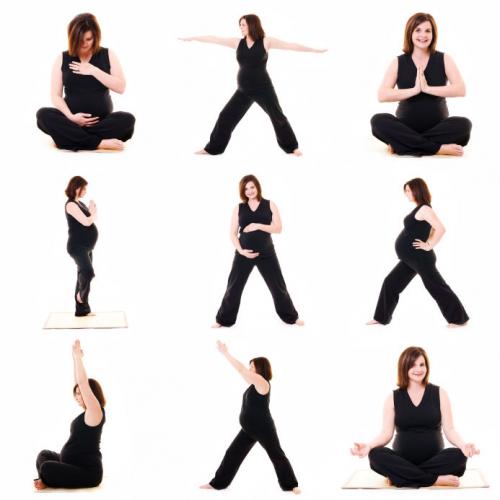 孕妇瑜伽图，让你练习得更轻松