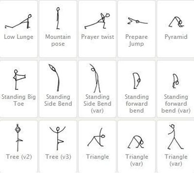 瑜伽线人图，不会画的赶紧收藏